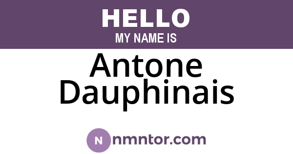 Antone Dauphinais