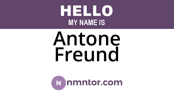 Antone Freund
