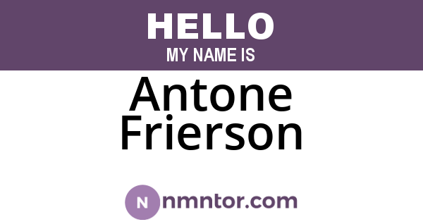 Antone Frierson