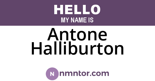 Antone Halliburton
