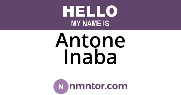 Antone Inaba
