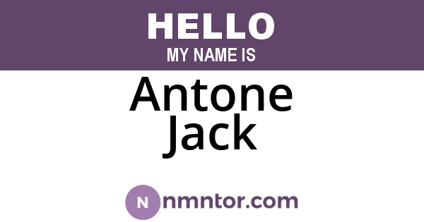 Antone Jack