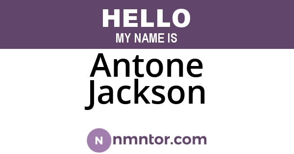 Antone Jackson