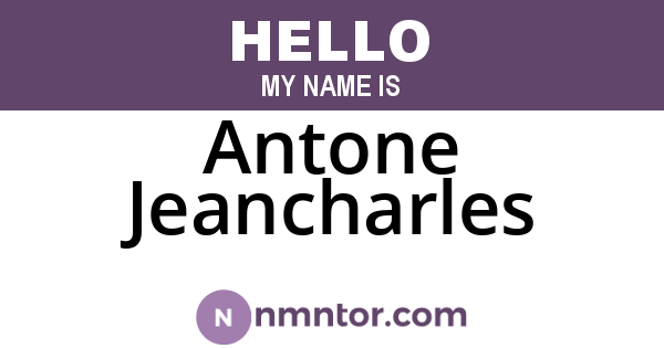 Antone Jeancharles