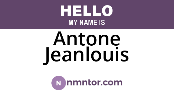 Antone Jeanlouis