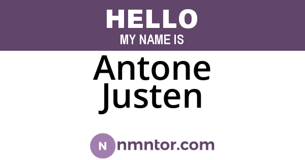 Antone Justen