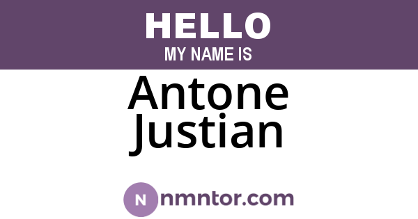 Antone Justian