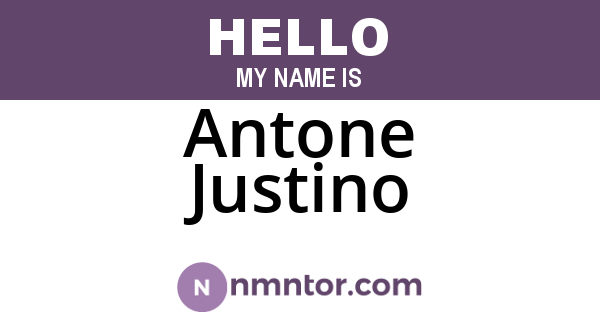 Antone Justino