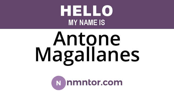 Antone Magallanes