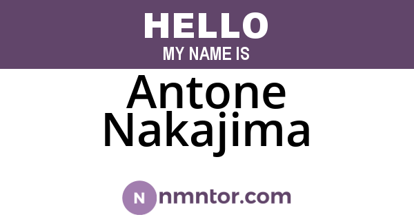 Antone Nakajima