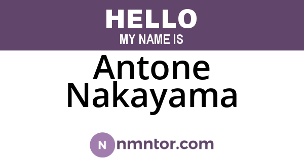 Antone Nakayama