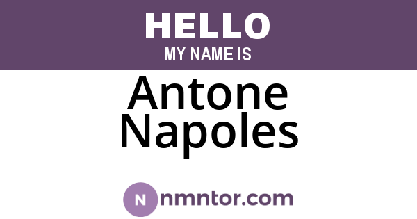 Antone Napoles