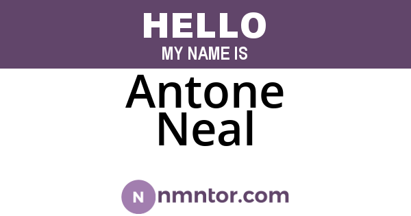 Antone Neal