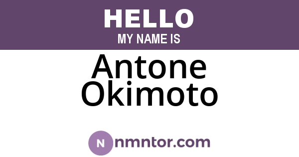 Antone Okimoto