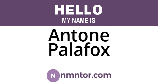 Antone Palafox