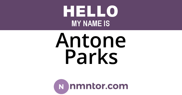 Antone Parks