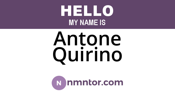 Antone Quirino