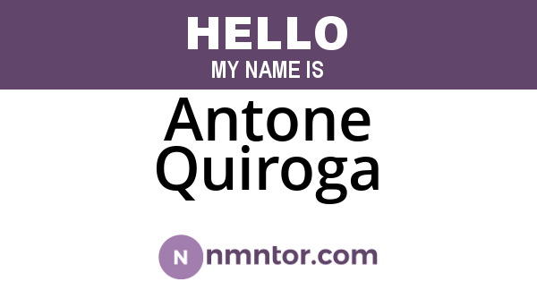Antone Quiroga