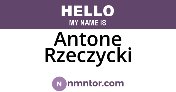 Antone Rzeczycki
