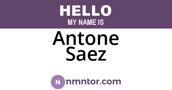 Antone Saez