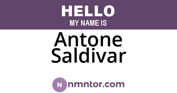 Antone Saldivar