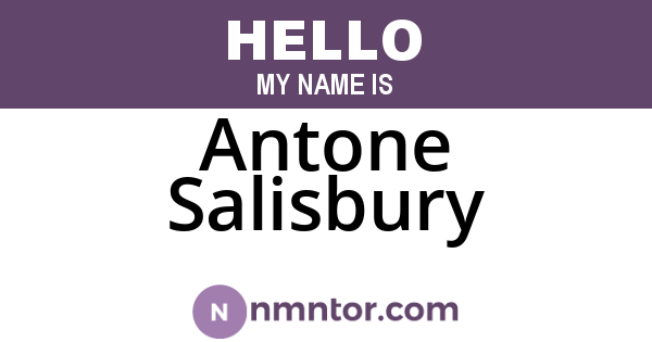 Antone Salisbury