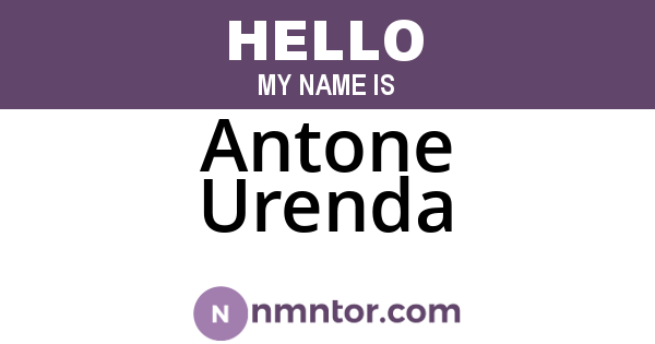 Antone Urenda