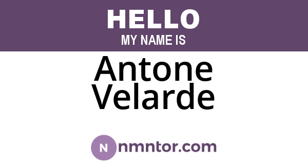 Antone Velarde