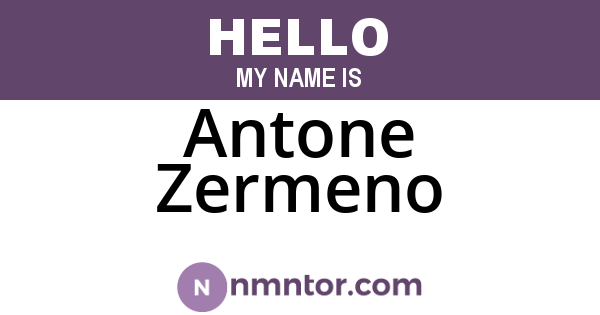 Antone Zermeno