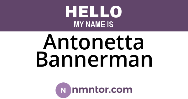 Antonetta Bannerman