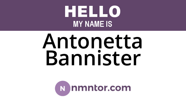 Antonetta Bannister