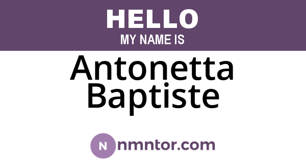 Antonetta Baptiste