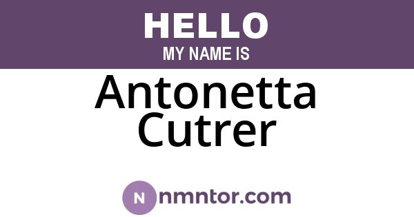 Antonetta Cutrer