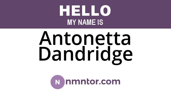 Antonetta Dandridge