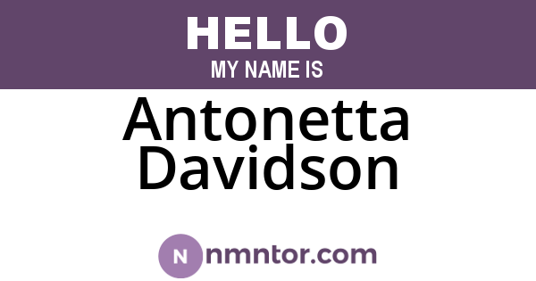 Antonetta Davidson