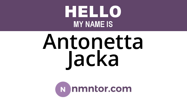 Antonetta Jacka