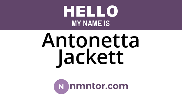 Antonetta Jackett