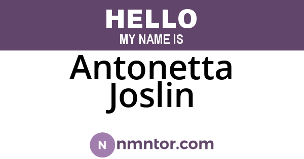Antonetta Joslin