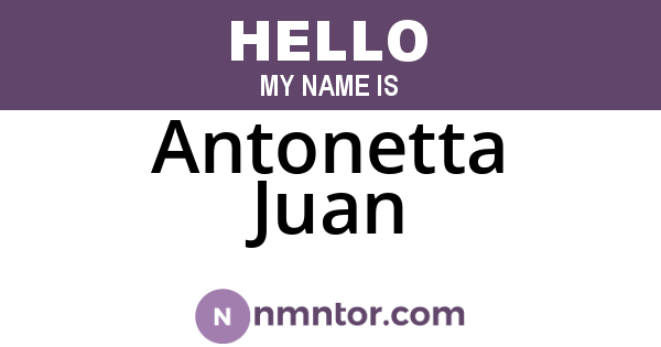 Antonetta Juan