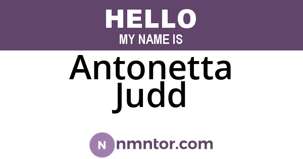 Antonetta Judd