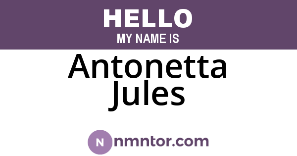 Antonetta Jules
