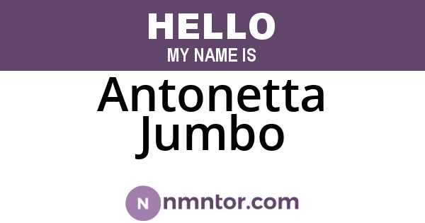 Antonetta Jumbo