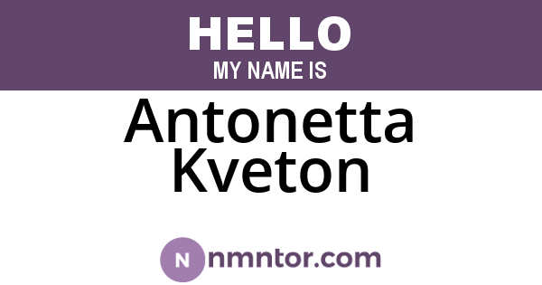 Antonetta Kveton