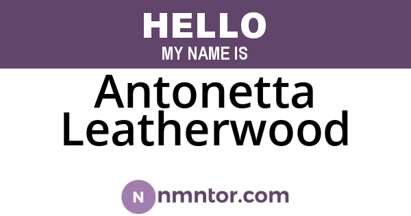 Antonetta Leatherwood