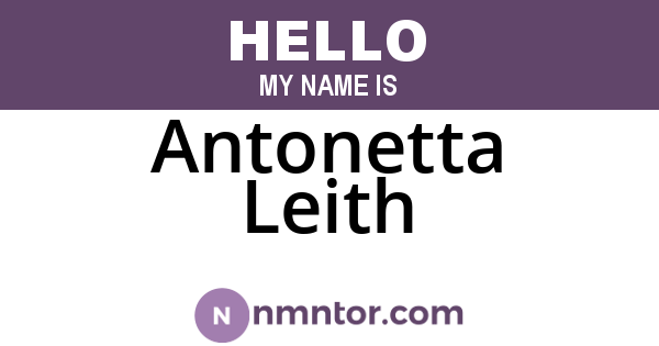 Antonetta Leith