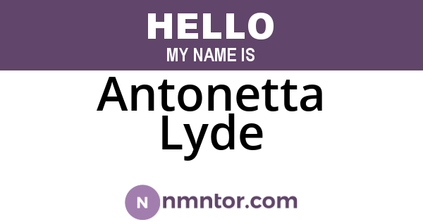 Antonetta Lyde