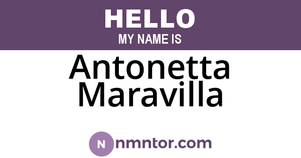 Antonetta Maravilla