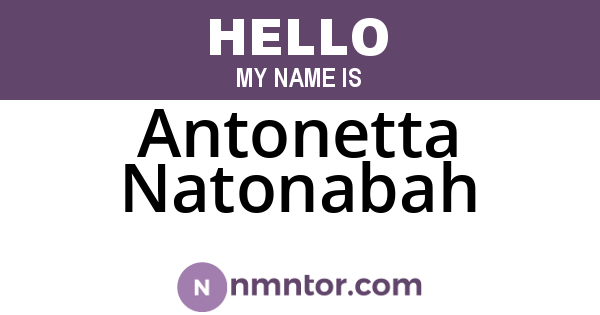 Antonetta Natonabah