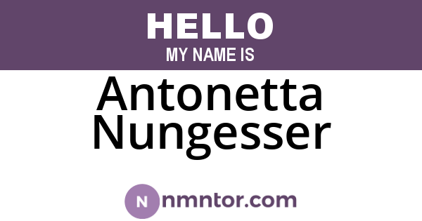 Antonetta Nungesser