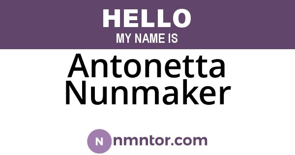 Antonetta Nunmaker